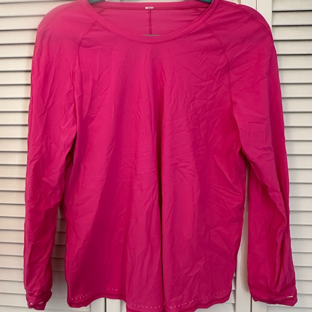 Pink Long Sleeve Lululemon Top
